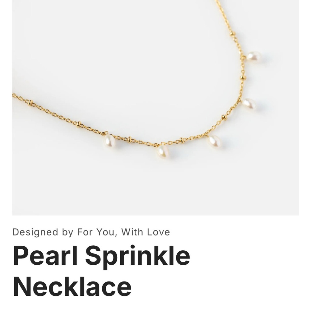 Gold Pearl Sprinkle Necklace